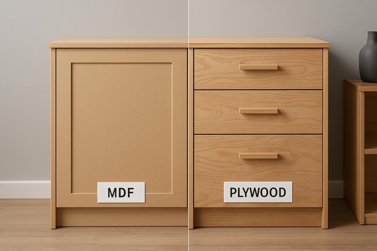 Meble na wymiar z płyty MDF vs sklejki – trwałość i koszty. Materiały i ich charakterystyka w praktyce