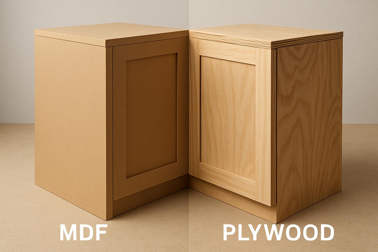 Meble na wymiar z płyty MDF vs sklejki – trwałość i koszty. Różnice technologiczne i ich znaczenie dla trwałości